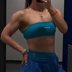 New DFYNE strapless top, fully matte, ultra-soft nylon, yoga strapless top, European and American cross-border yoga top, yoga bra