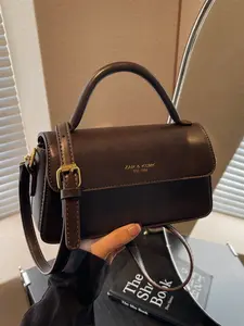 Casual Simple Handbag Small Square Bag Versatile Fashion Magnetic Buckle Flip Cover Shoulder Crossbody Bag