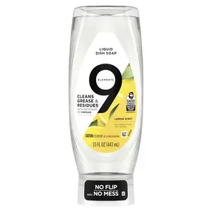 9 Elements 1026614 15 oz EZ Squeeze Lemon Scent Liquid Dish Soap, Pack of 6