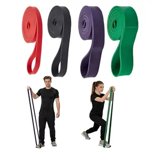 Pull Up Assistance Bands Set, 4/5 Pack Natural Latex Resistance Bands, 15-125 LBS Tension Level, Heavy Duty Stretch Assist Bands for Pull Up Training, Strength Training, Physical Therapy, Home Gym Workout for Men and Women