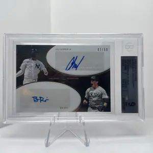 Topps 2025 Dynamic Duals Chisholm Jr Rice #31E Dual Autograph 47/50 BGS 9 Baseball Card