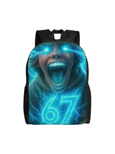 1 pc Lightweight 67 meme six seven Storage Bag For School Zipper Closure Office Staff Daypack Birthday Back To School Season