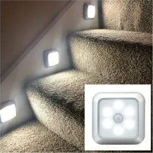 6LED Motion Sensor Night Light - Ultra-Responsive & Wireless - Perfect for Closets, Stairs & Bedrooms - Auto-On Indoor Lighting - Hassle-Free Installation