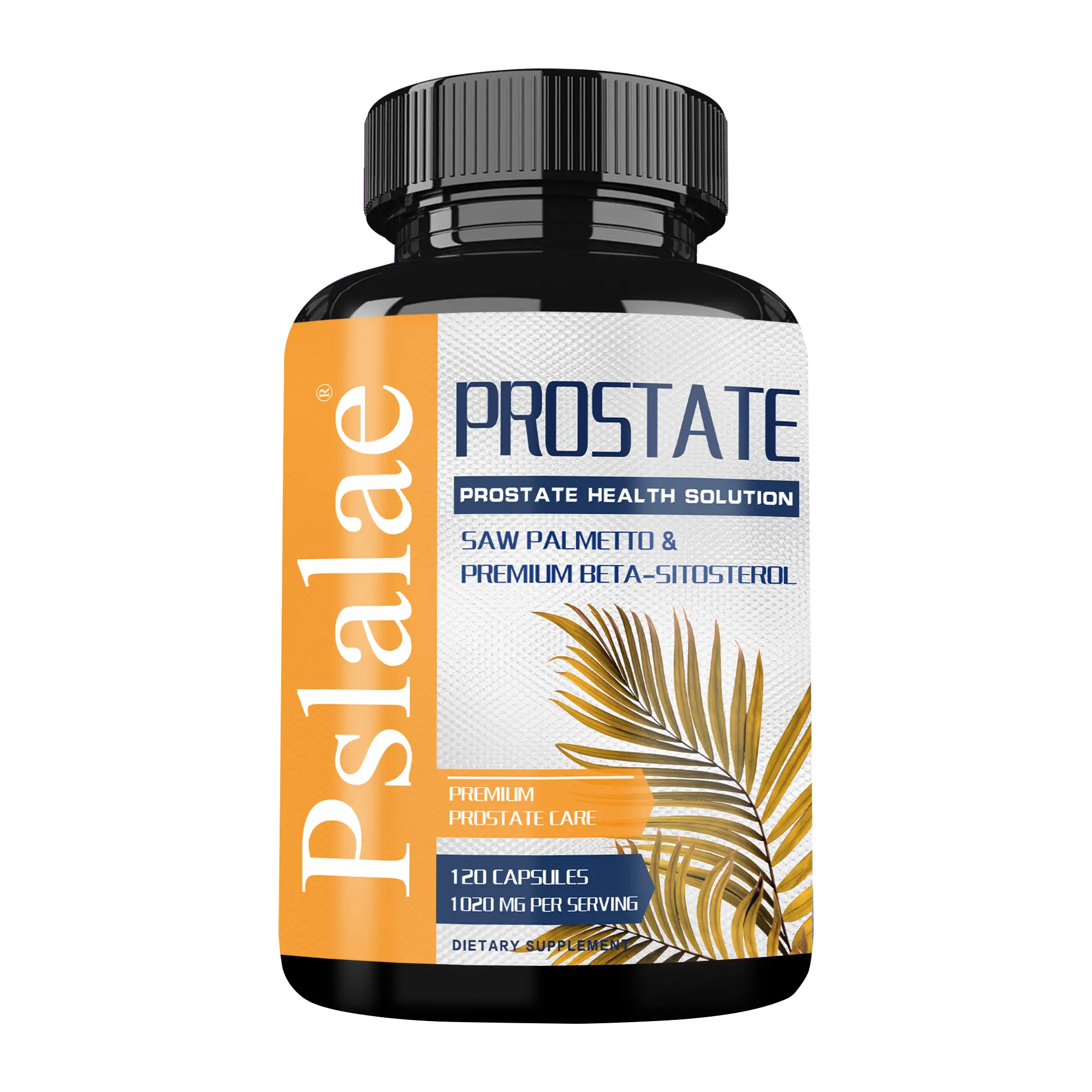 Pslalae 120 Saw Palmetto Supplement with Nettle and Pumpkin Seed Extracts, Vegan Capsules, Prostate Health Support.