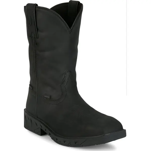 Justin Mens Drifter Black Steel Toe Work Boot-PD4065