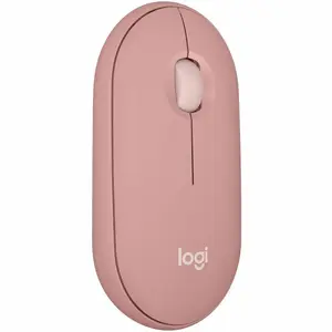 Logitech Pebble Mouse 2 M350s, Ambidextrous, 3-Button, Bluetooth, Tonal Rose