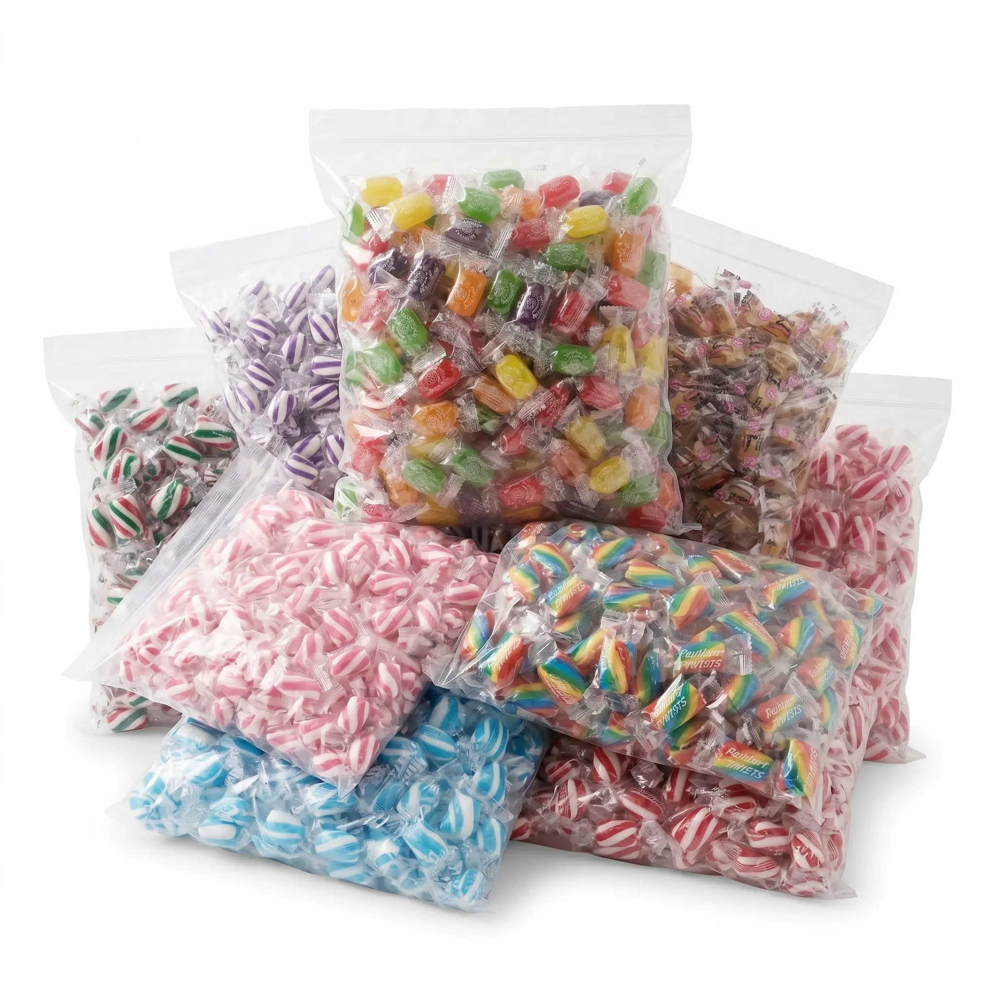 Nostalgic Hard Candy Mix 2 lb Bags, Atkinson's Mint Twists, Rose's Fruit Barrels & Ginger Barrels Choose Variety