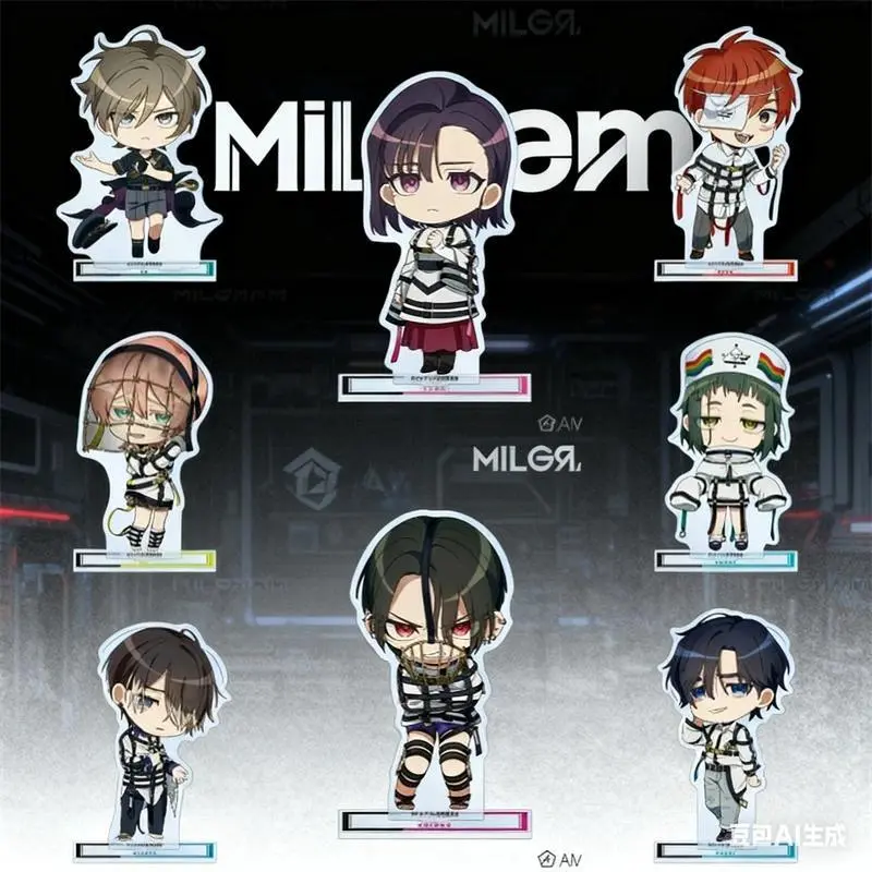 10cm MILGRAM Mini Acrylic Stand Doll Anime Shidou Es Amane Haruka Kazui Yuno Mikoto Cute Figure Model Plate Cosplay Toys