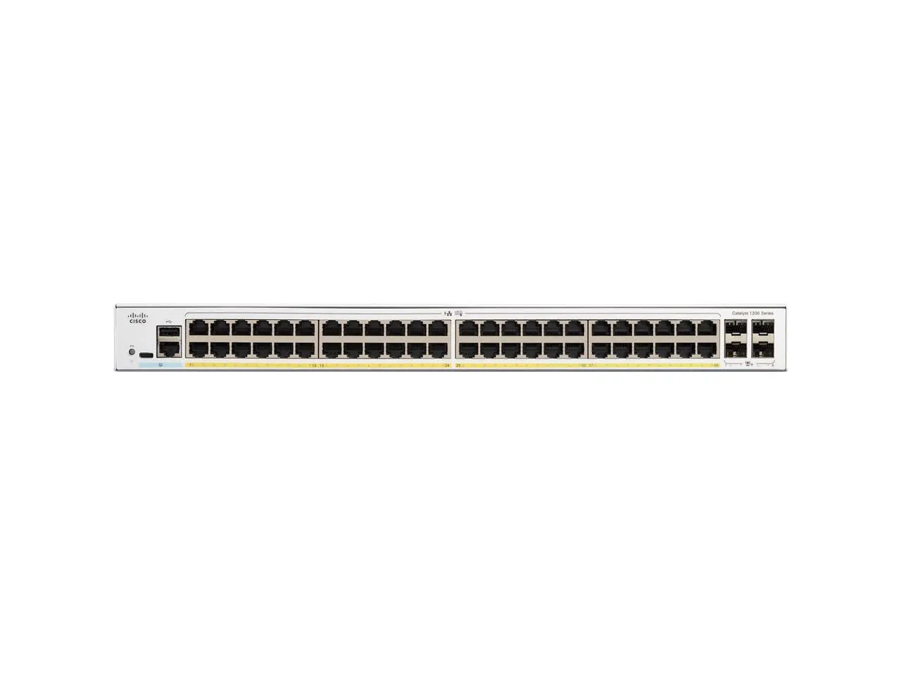 Cisco Catalyst C1200-48T-4X Ethernet Switch, 48-port managed Layer 3 switch | C1200-48T-4X
