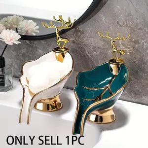 European Style Soap Dish Personalized Bathroom Storage Ceramic Soap Holder Home Accessories