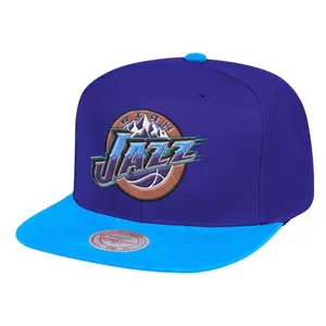 Men's Mitchell & Ness Purple/Teal NBA Utah Jazz Wool 2 Tone HWC Snapback