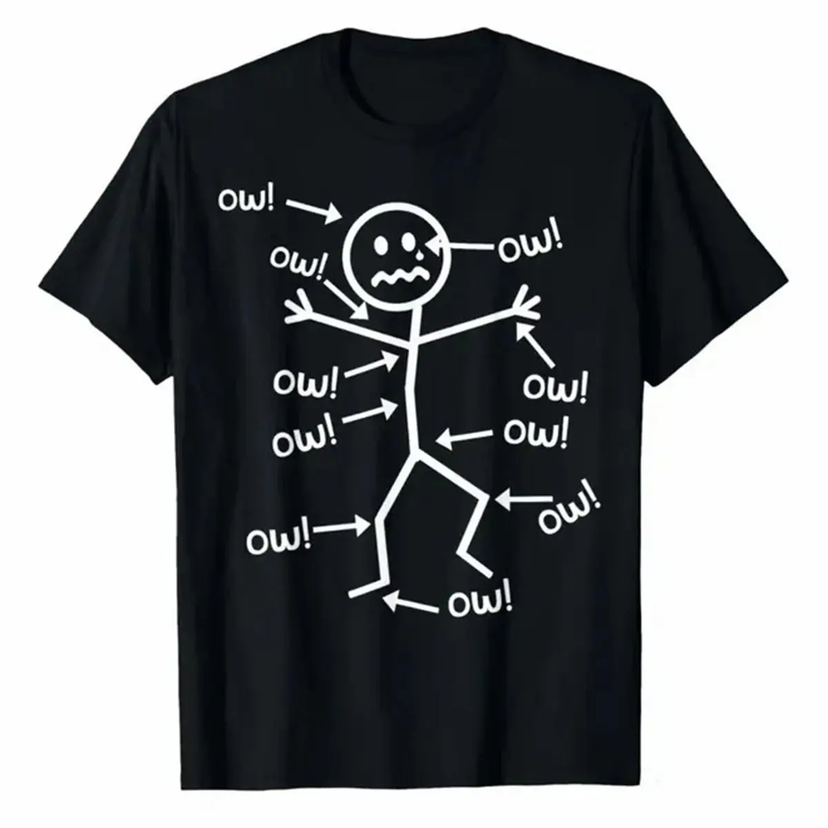 100% Premium Cotton graphic tees Humorous Chronic Pain Awareness T-Shirt Perfect for Casual Summer Wear Short Sleeve Round Neck Machine Washable