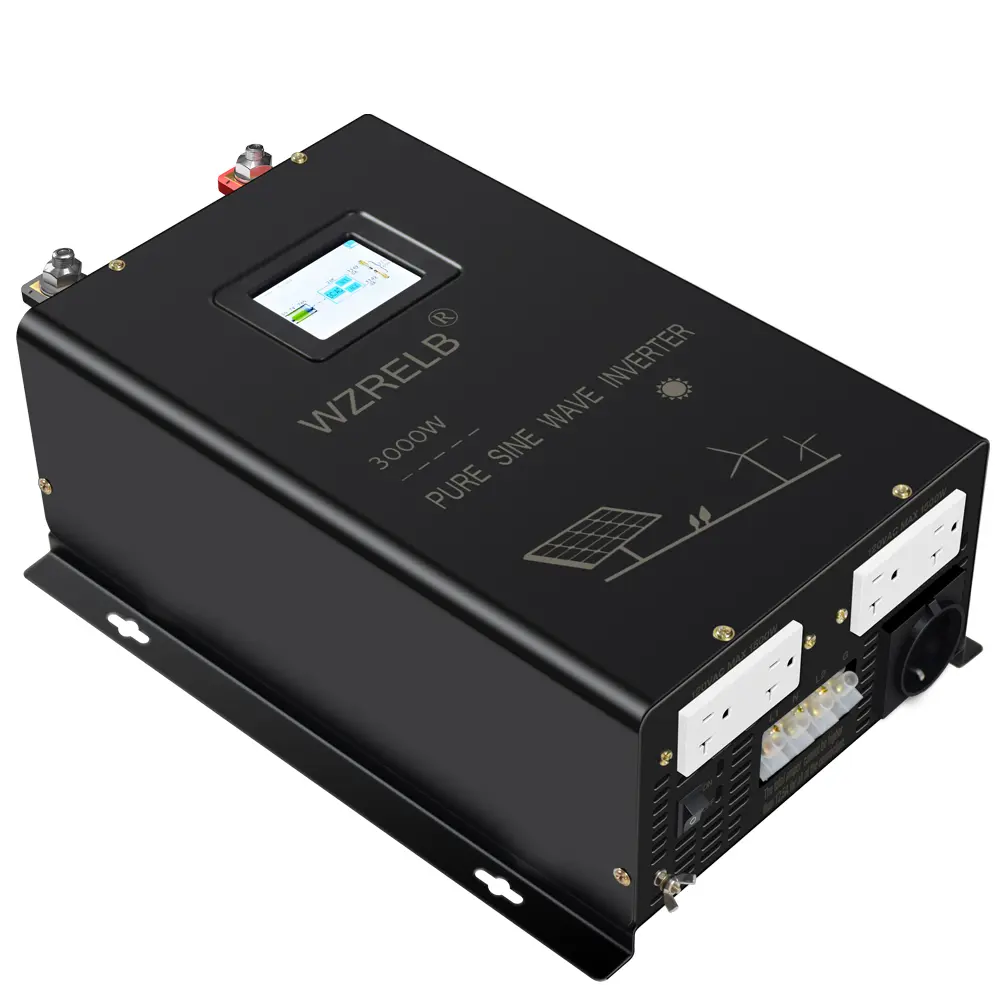 24V 48V to 120V 240V Pure Sine Wave Inverter split phase inverter 3000W Power Converter DC to AC Power Inverter 6000w peak Car Truck Solar System Off Grid Emergency Power Safety