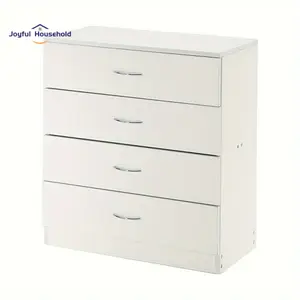 Living Room Bedroom Modern Simple 4-Drawer Dresser White/Black