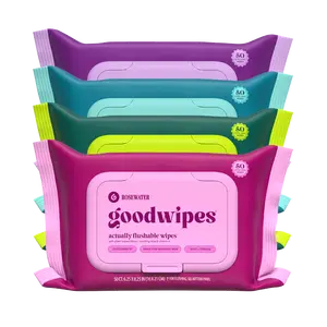 Goodwipes Variety Pack - Extra Large Flushable Wipes, 40% Larger Than Average, Plant-Based Fibers, Safe for Sewer & Septic Systems - 4 pack of 50ct