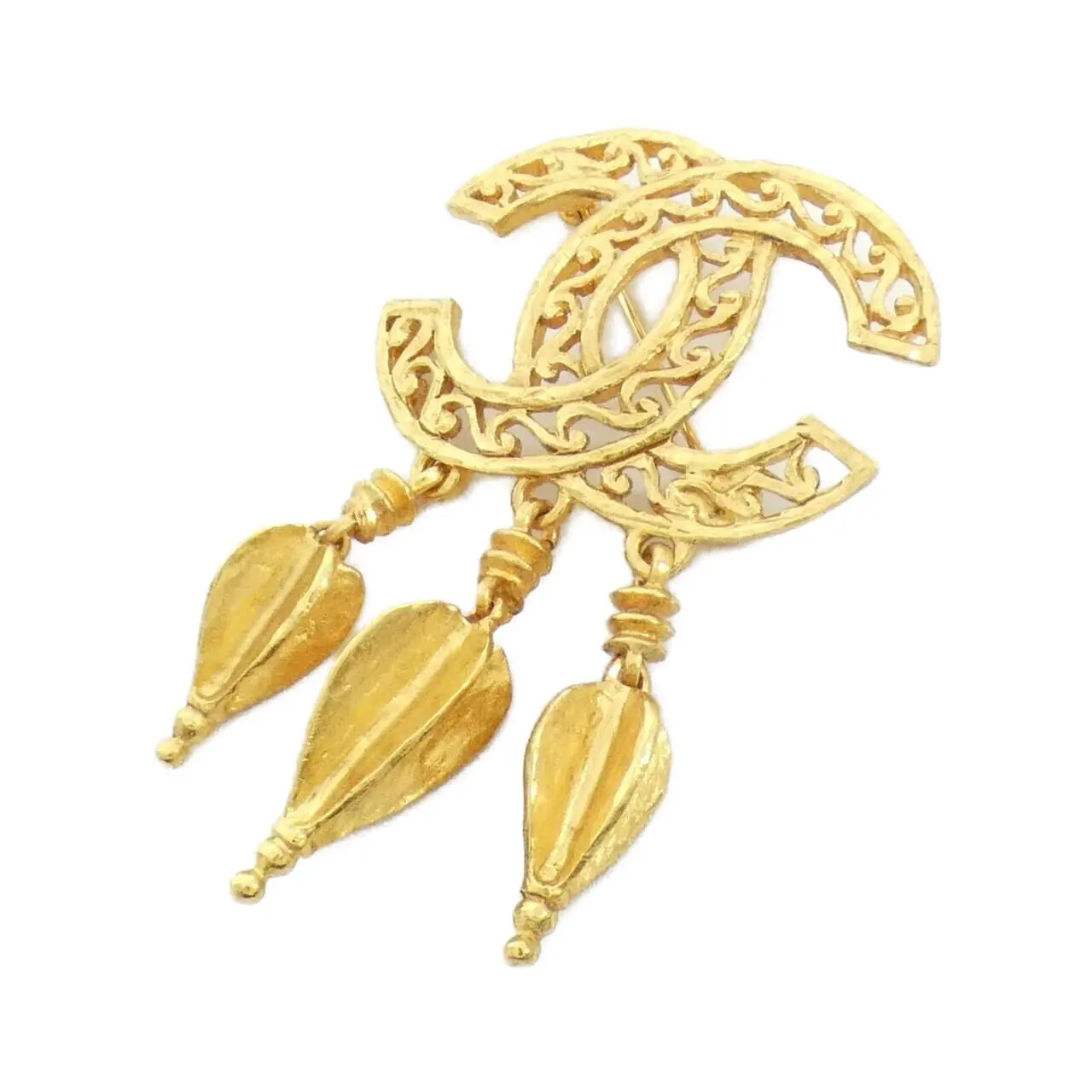Pre-owned CHANEL Brass Small Leather Goods Vintage Brooch