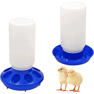 Chicken Feeder and Waterer Kit Set Automatic Chicken Waterer Feeder Poultry Duck Quail Chick  Bird Water Dispenser no  Poultry Coop Accessories Supplies(Blue)