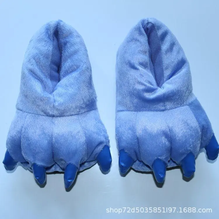 Unisex Plush Animal Slippers - Duckbill Shoes, Dinosaur Paw Feet Claws, Warm Cozy Cartoon House Shoes, Specialty DIY Couple Gifts for Home Use