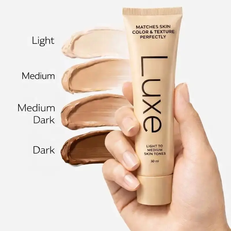 Luxe Color Changing Foundation, Skin ToneMatching Liquid Makeup for Light to MediumSkin Tones, Lightweight Hydrating FaceFoundation with Buildable Coverage, NaturalFlawless Finish, Seamless Blend BeautyMakeup