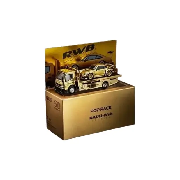 Pop Race RWB 930 and FUSO Truck GOLD Set HEC