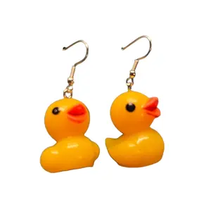 Yellow Ducky Dangling Earrings