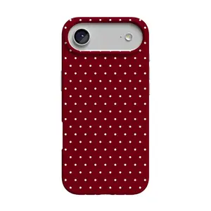 Casely iPhone 17 Air Case | On the Dot | Maroon Polka Dot | Compatible with MagSafe | Classic Ultra Thin Design