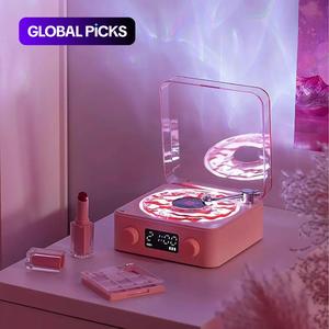 wireless speaker, multifunctional desktop speaker with usb port & aux input, speaker with environment light adjustment modes, halloween gifts