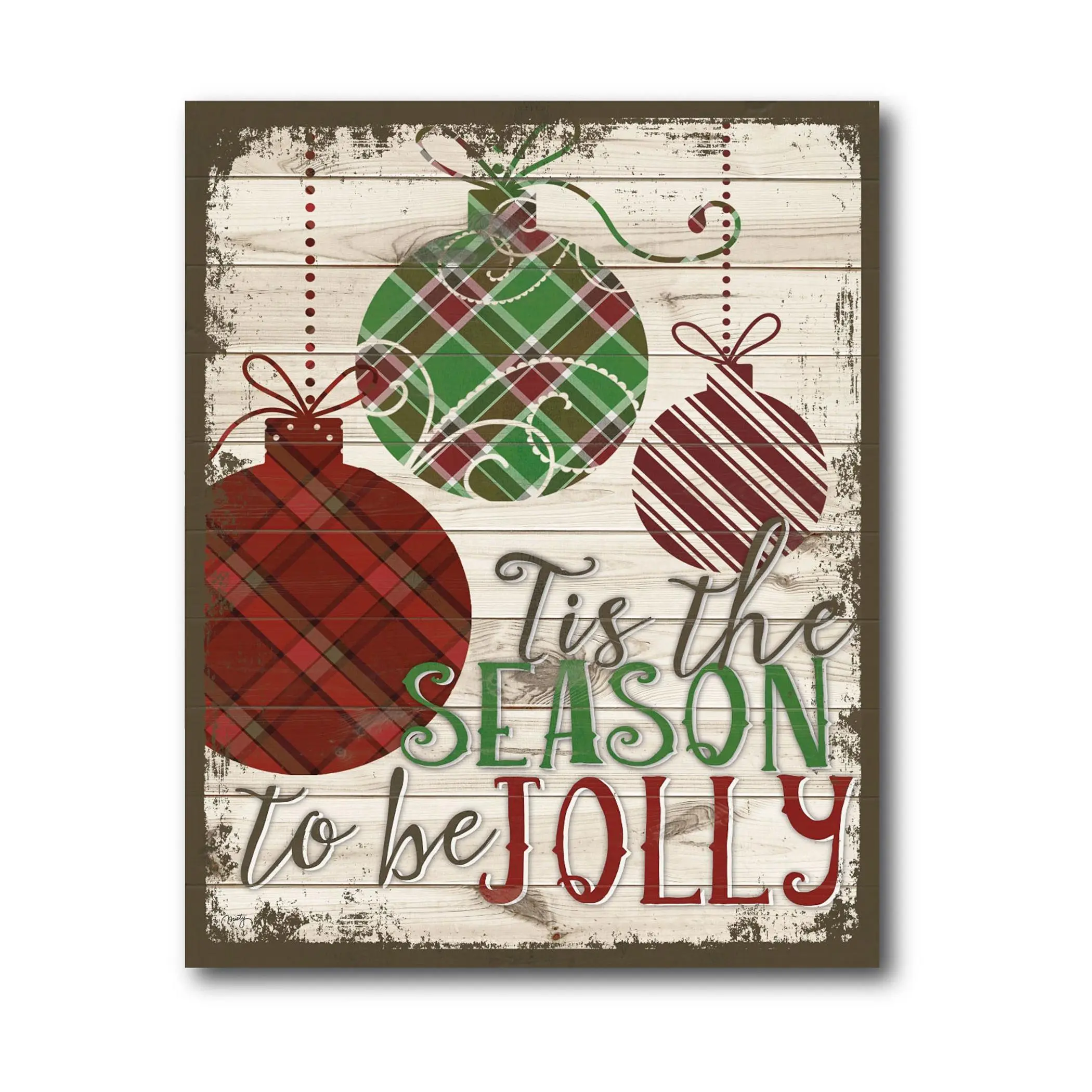 Courtside Market Plaid Christmas I 16" x 20" Canvas Wall Art