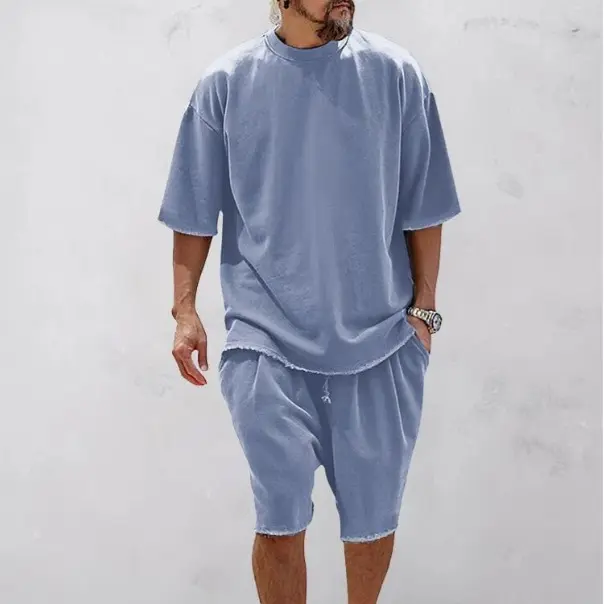COOFANDY Casual Loose Fit Solid Sports Sets Sweat Suit Textured Sweatsuit