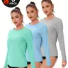 HOPLYNN 3 Pack Rash Guard for Women  basic Long sleeve shirt  Sleeve Swim Shirt Workout Hiking Tops  workout clothes women workout tops