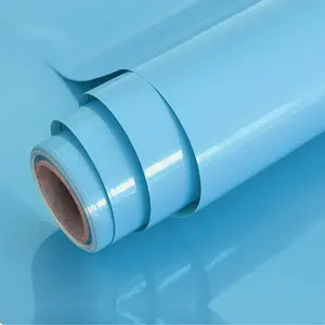 Blue Pearlescent Paint Cabinet Sticker, Stove Waterproof Kitchen High Temperature Resistant Oil-proof Wallpaper, Self-adhesive Wall Sticker