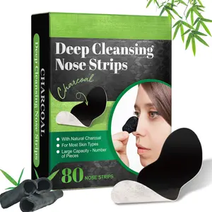 Elaimei Nose & Face Blackhead Remover Strips Deep Cleansing Strips for Nose, Chin & Forehead Helps Remove Surface Impurities, Oil-Free, Non-Comedogenic – 80 Count