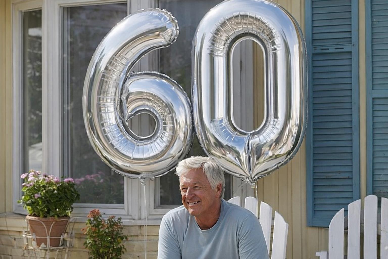 40 Inch Extra Large Silver Number Balloons 0-9, Foil Mylar Helium Balloons for 13th, Sweet 16, 18th, 21st, 30th, 40th Birthday Party Decor, Graduation Backdrop, Anniversary, Photo Booth Props