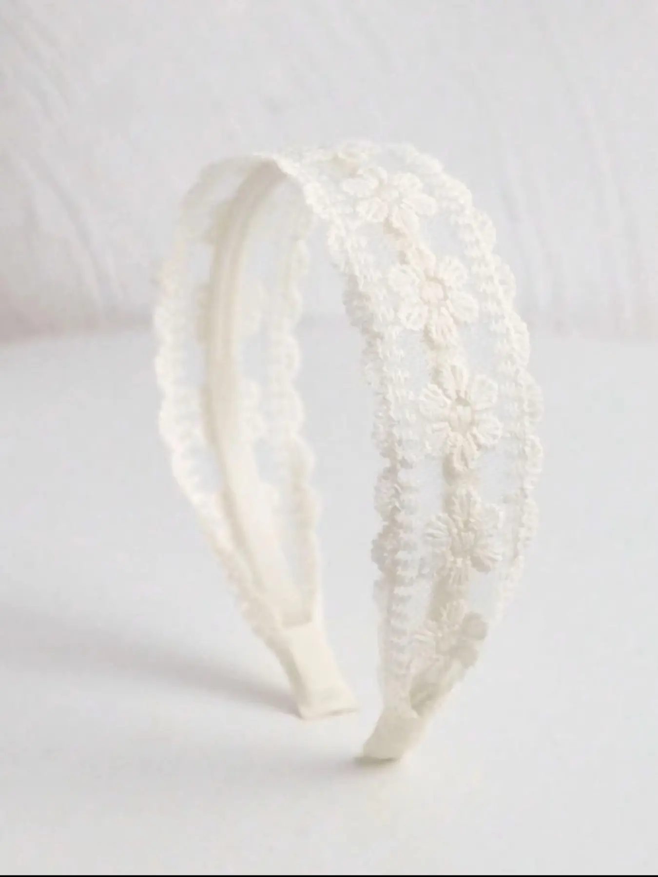 Women's Elegant Floral Embroidered Lace Headband, Vintage Wide Hairband, Fashionable Hair Accessories for Women & Girls, All over Print