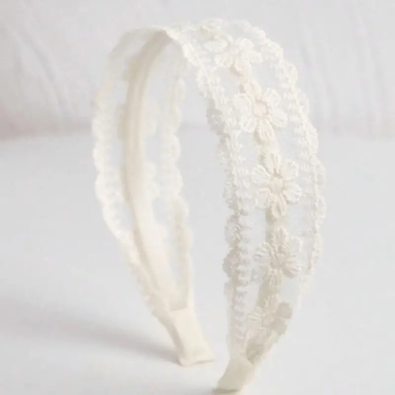 Women's Elegant Floral Embroidered Lace Headband, Vintage Wide Hairband, Fashionable Hair Accessories for Women & Girls, Fashion Headbands
