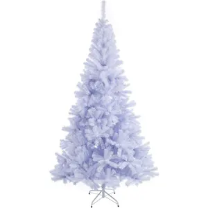 SUNNYGLADE 4 FT Premium White Artificial Christmas Tree with 400 Tips Full Tree Easy to Assemble with Metal Stand for Indoor and Outdoor Use, Xmas Decoration