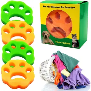 Pet Hair Remover for Home Cleaning Silicone Cat Paw Lint Roller Reusable Lint Remover for Clothes Furniture with Strong Adhesive Washable Pet Hair Grooming Cleaner for Cat Dog Hair Removal