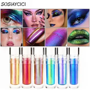 SOSIAYCICI Metallic Liquid Chameleon Eyeshadow Multi-Dimensional Eye Looks Long-lasting Holographic Glitter Multichrome Eyeshadows Makeup for Bold Eye Looks