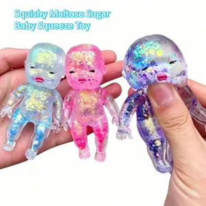 Squishy Maltose Sugar Baby Squeeze Toy Kawaii Baby Stretchable Slow Rising Fidget Toy for Adults Stress Anxiety Relief Gifts