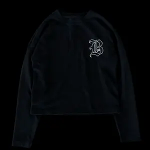 Black Minimal Logo Thermal Top - Soft Warm Long-Sleeve Thermal