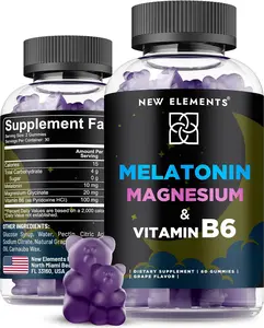 Best Melatonin Gummies 10mg with Magnesium Glycinate & Vitamin B6 | Sleep Support, Relaxation & Stress Relief | Non-GMO, Gluten-Free | Great-Tasting | Natural Grape Flavor