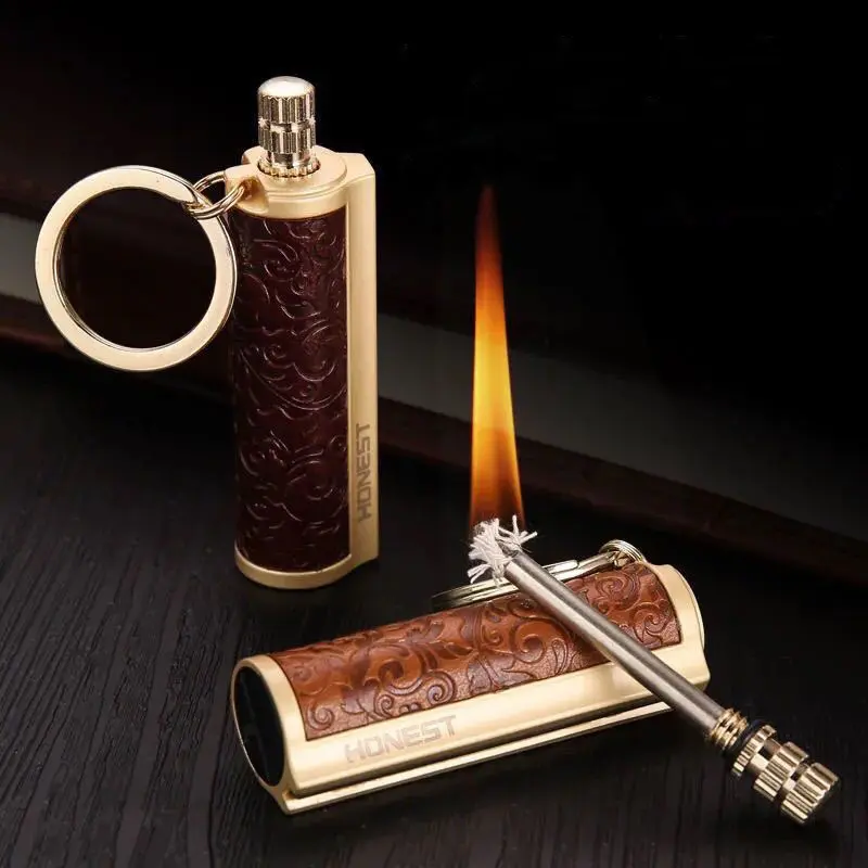 Retro Permanent Match Lighter, 10000 Times Classic Lighter, Outdoor Emergency Fire, Waterproof Permanent Lighter, Portable Ignition Tool, Suitable for Outdoor Camping Fire Ignition Stick (Kerosene is not included in the delivery)