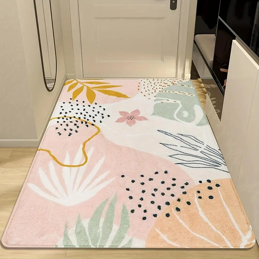 Real Price, High-Grade Flannel + 0.43 inch Thick Memory Foam + Non-Slip Backing + Weight Greater Than 1.1 LB Per Square Meter] 1pc Bohemian Style Flannel Area Rug, Tapestry, Yoga Mat, Suitable for Living Room, Bedroom, Kitchen, Study, Computer Room