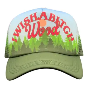 Iwishabitch Wood Hat Funny Sarcastic Nature Graphic Novelty Cap Funny Hats offensive  Funny Camping  Novelty Caps for Men Multi - Standard
