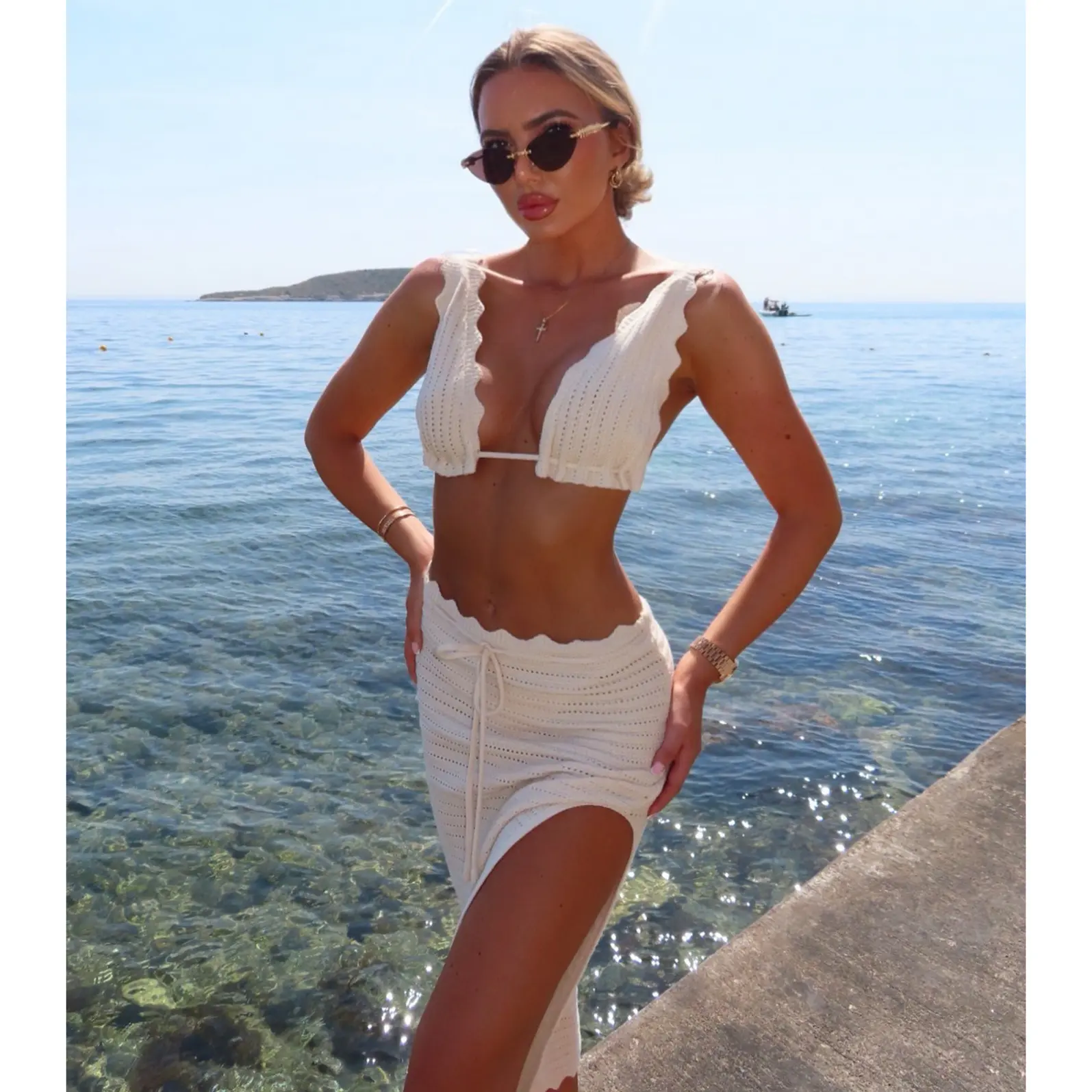 Sweet Like Summer Crochet Maxi Skirt