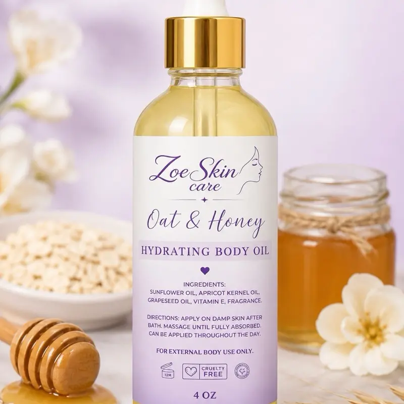 Zoe Skin Care Body Oil - Hydrating Skin-Restoring Oil for Daily Moisturization