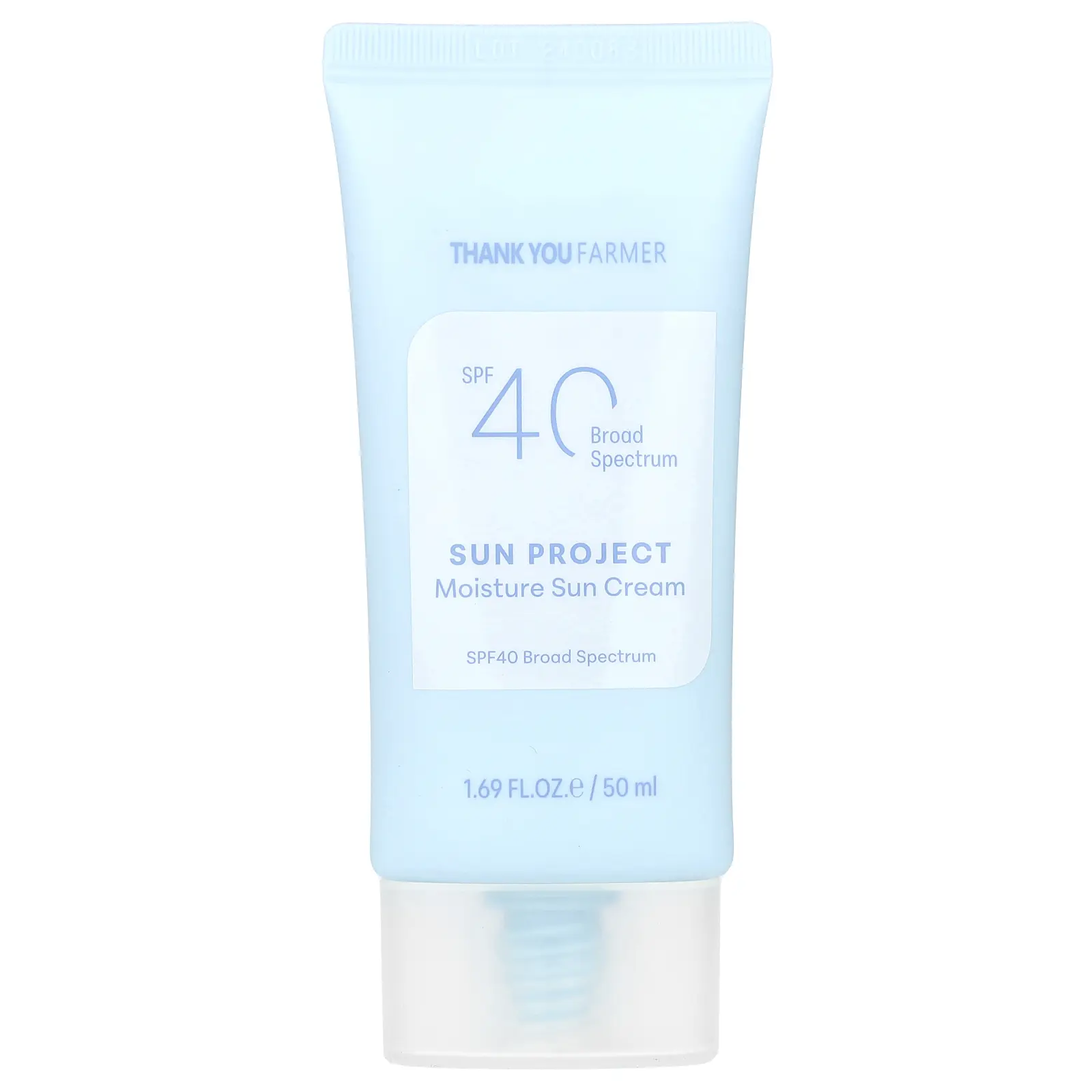 Thank You Farmer Sun Project, Moisture Sun Cream, SPF 40, 1.69 fl oz (50 ml)