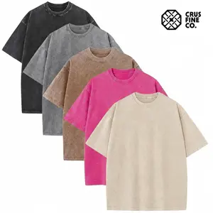 3/4 Pack Oversized Tshirts Unisex Gym Vintage Heavyweight Cotton Workout Acid Wash Baggy Tees Top for Men and Women Casual Womenswear