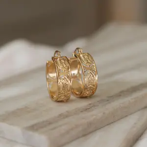 Virgin Mary Guadalupe Hoop Earrings