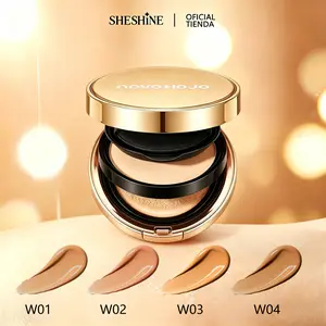 【E】SHESHINE NOVO-Cushion BB + Polvo Compacto 2-en-1 Base de Maquillaje con Protección Solar SPF 35+ y Ácido Hialurónico para Piel Radiante y Control de Brillo en 30 Segundos SHESHINE2002